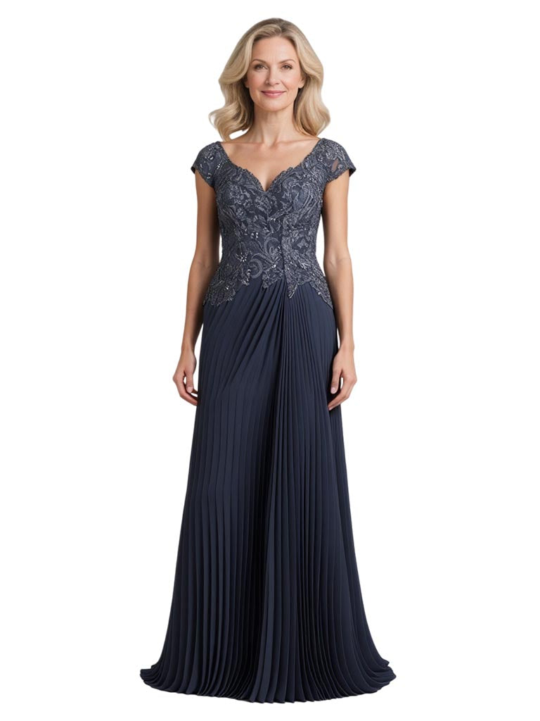 Tessa Plus Size Cap Sleeves Lace Dress