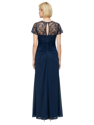 Plus Size Short Sleeves Chiffon Dress