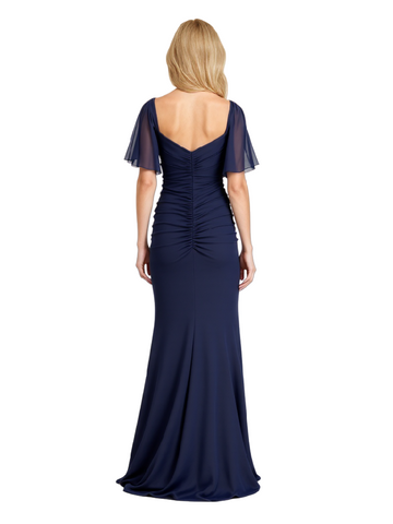 Bell Sleeves Mermaid Chiffon Dress