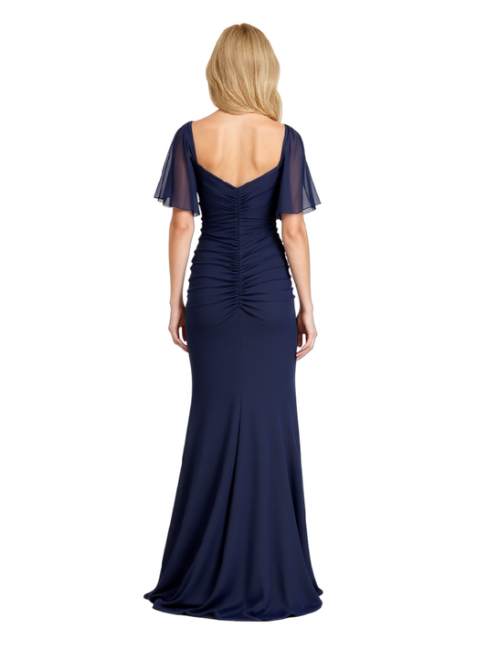 Bell Sleeves Mermaid Chiffon Dress