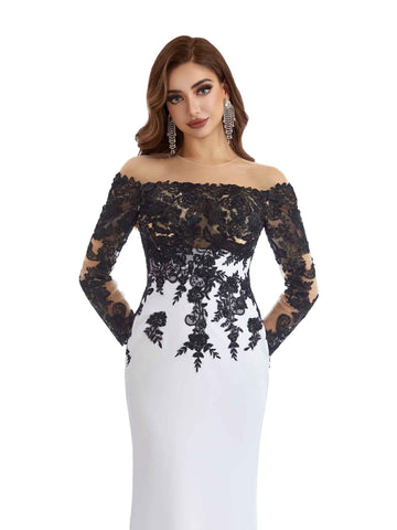 Long Sleeves Satin Dress-Dusk