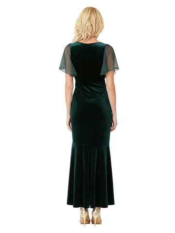 Plus Size Ankle-Length Velvet Dress