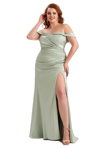 Harle Plus Size Mermaid Satin Dress