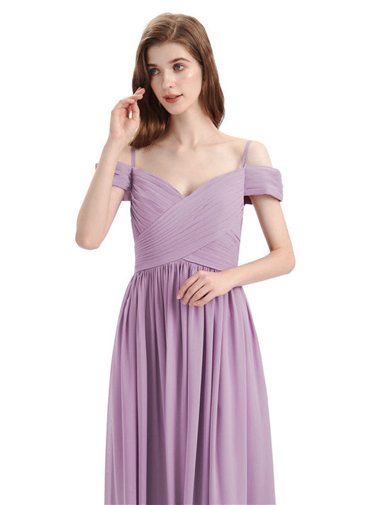 Cold Shoulder Chiffon Dress