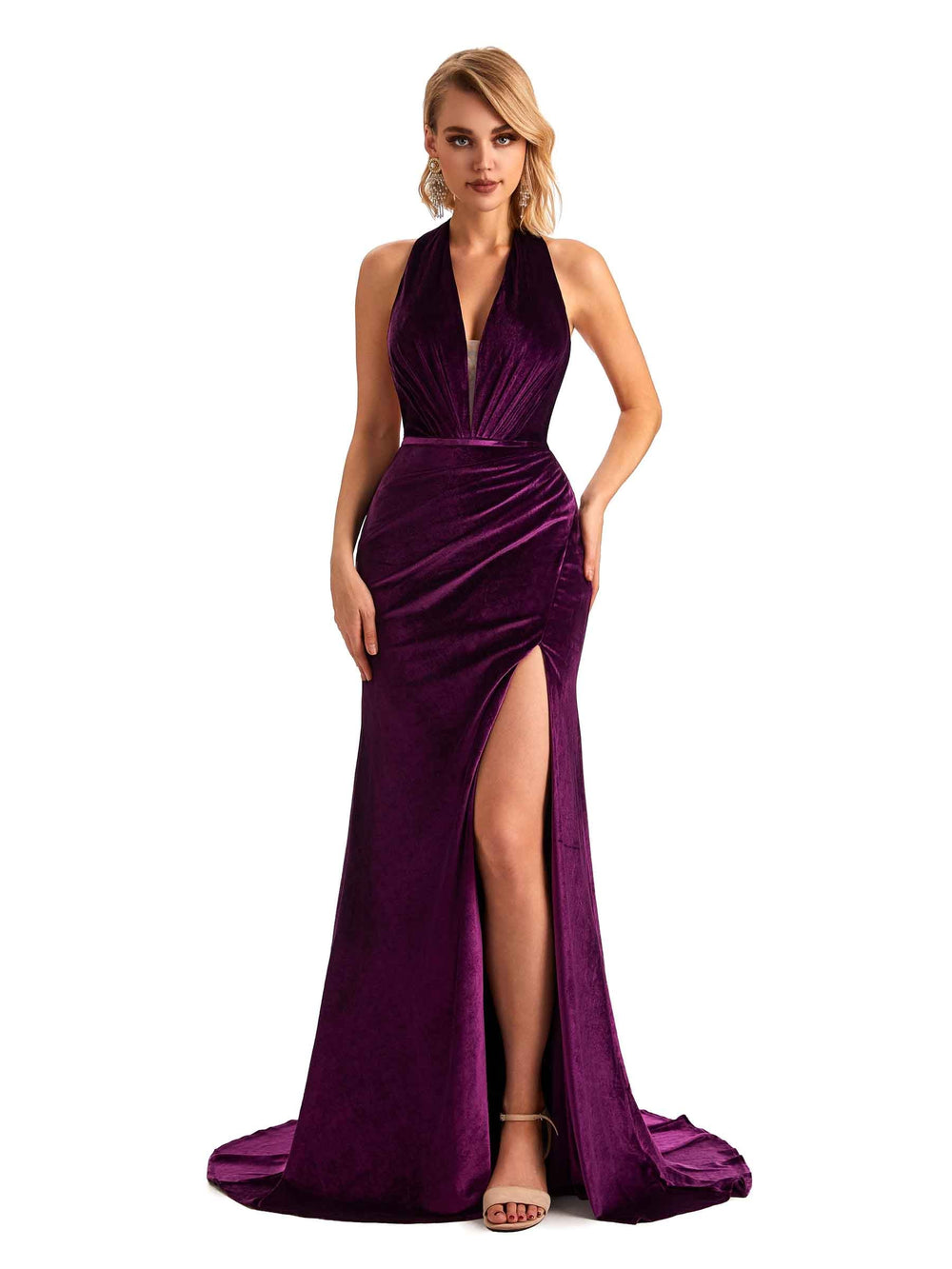 Hachey Backless Velvet Dress