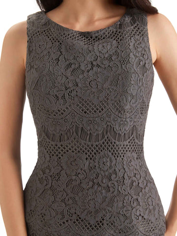 Pant Suit Lace Dress-White