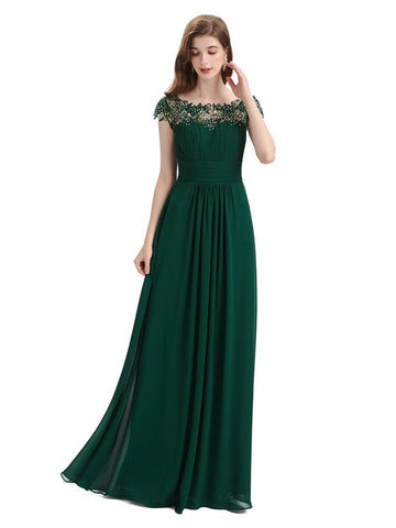Althea Short Sleeve Chiffon Dress