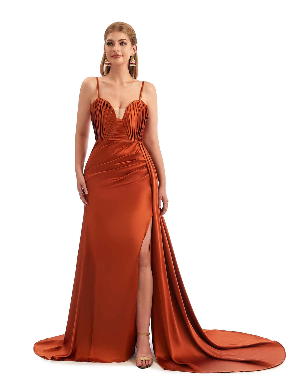 Momo Ruched Satin Dress