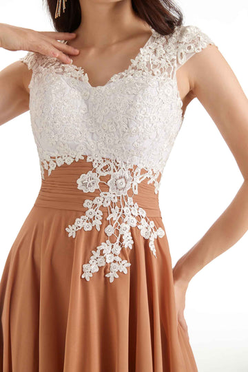Tea Length Short Lace Dress