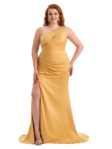 Casey Plus Size Mermaid Satin Dress