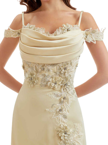 Cold Shoulder Satin Dress