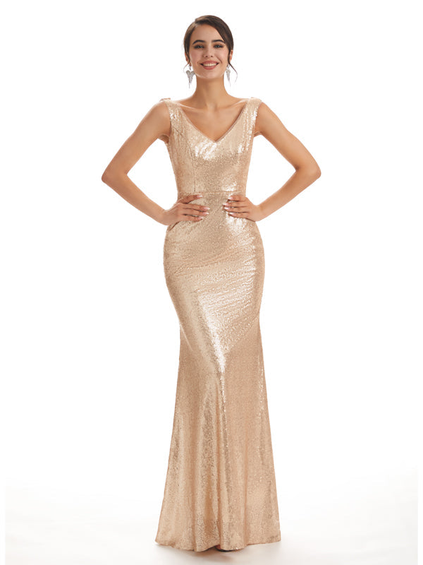 Medison Floor-Length Sequins Dress