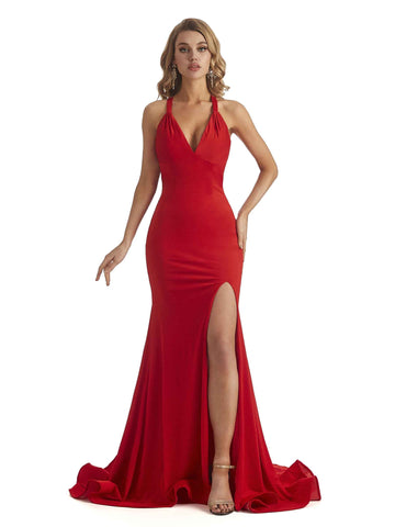 Aubree Spaghetti Straps Jersey Dress