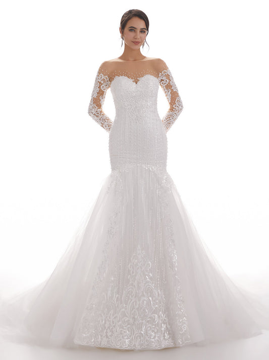 Amora Long Sleeves Lace Wedding Dresses