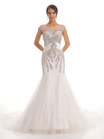 Gertie Cap Sleeves Lace Wedding Dresses