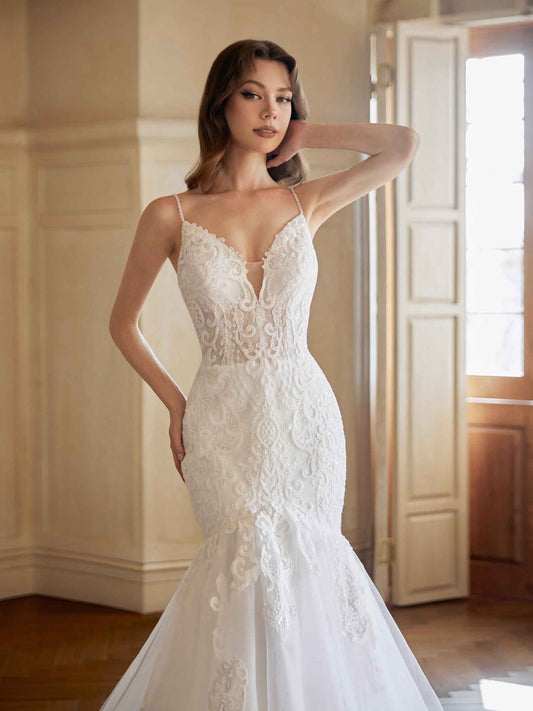 Yehudi V-neck Lace Wedding Dresses