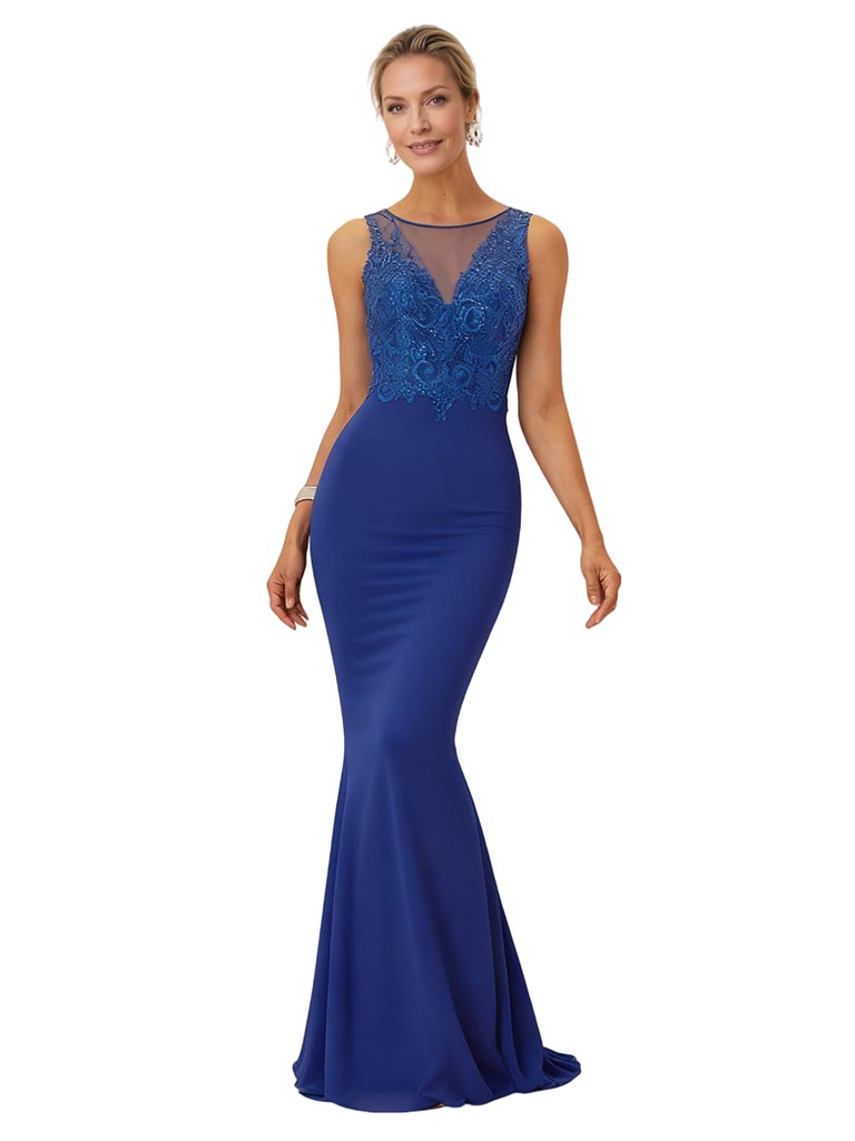 Theodora Sleeveless Mermaid Chiffon Dress