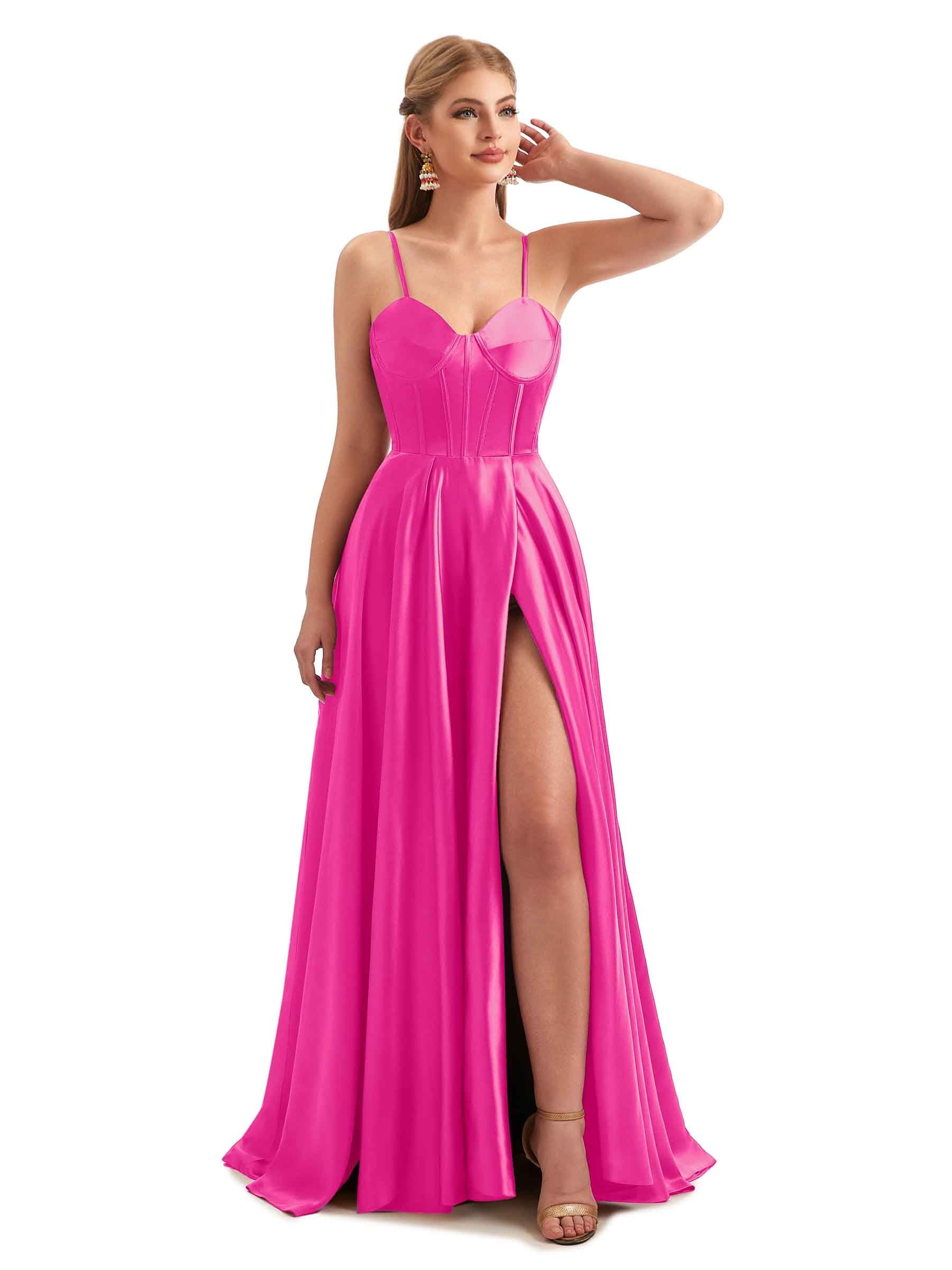 Okin Summer A-Line Satin Dress