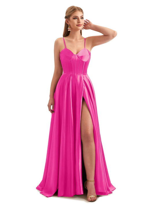 Okin Summer A-Line Satin Dress