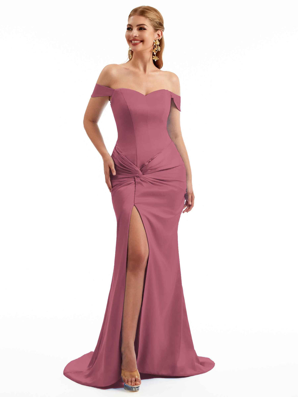 Loretta Summer Stretchy Satin Dress