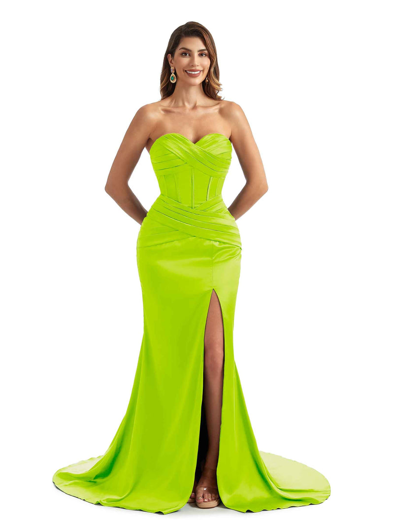 neon green satin bridesmaid dresses BABARONI BABARONI Chiffon Lime Green Bridesmaid Dresses Halter Short/Mini Sleeveless Ruched A-line, Lime Green / US0