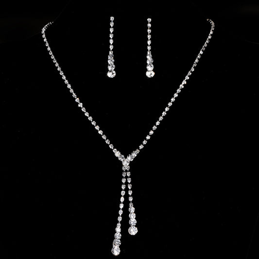 CN177 Flash Diamond Tassel Necklace