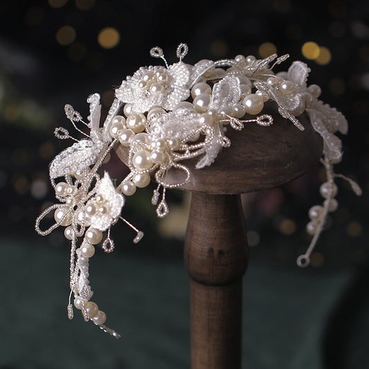 CN29 Pearl Flower Hairband Veil