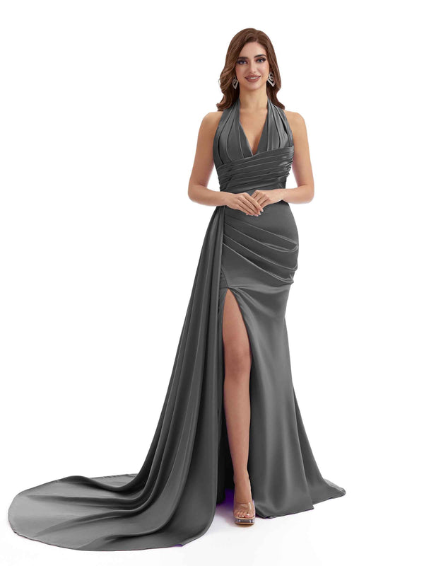 Steel Grey Bridesmaid Dresses | VowSatin