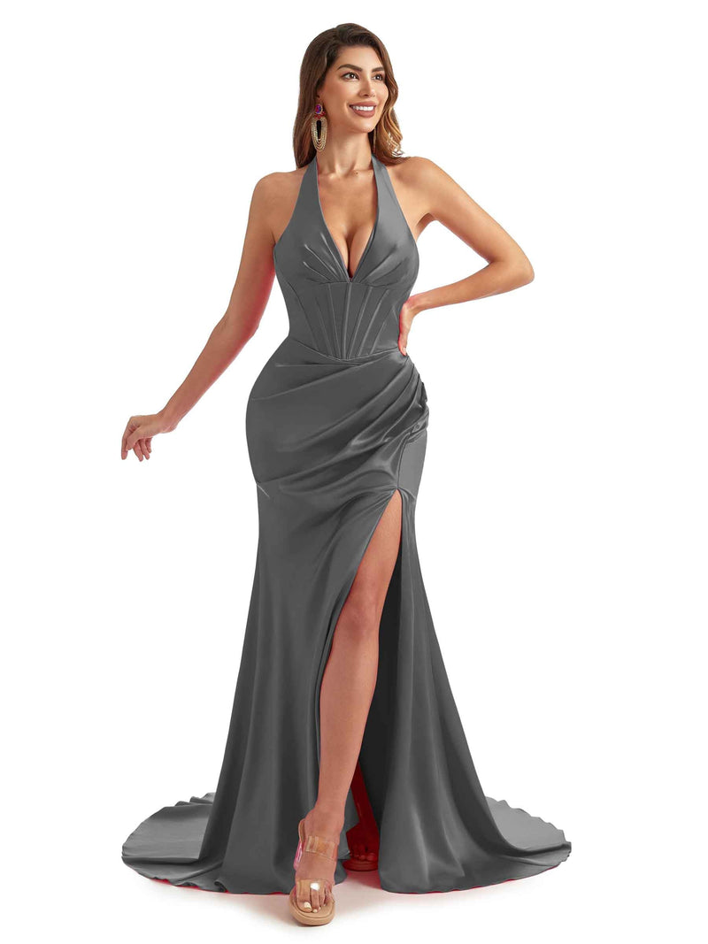 Steel Grey Bridesmaid Dresses | VowSatin Steel Grey Bridesmaid Dresses | VowSatin